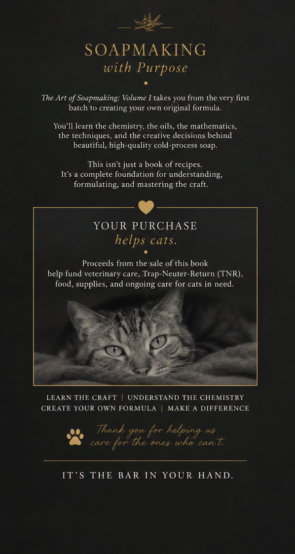 LAUNCH BONUS — FIRST 100 SALES ONLY The first 100 purchasers of The Art of Soapmaking: Volume I will receive Professor Sharpe’s Storeroom Bath Bomb Formulary, featuring two of my original bath bomb formulas: The Chandelier and The Midnight Salute.